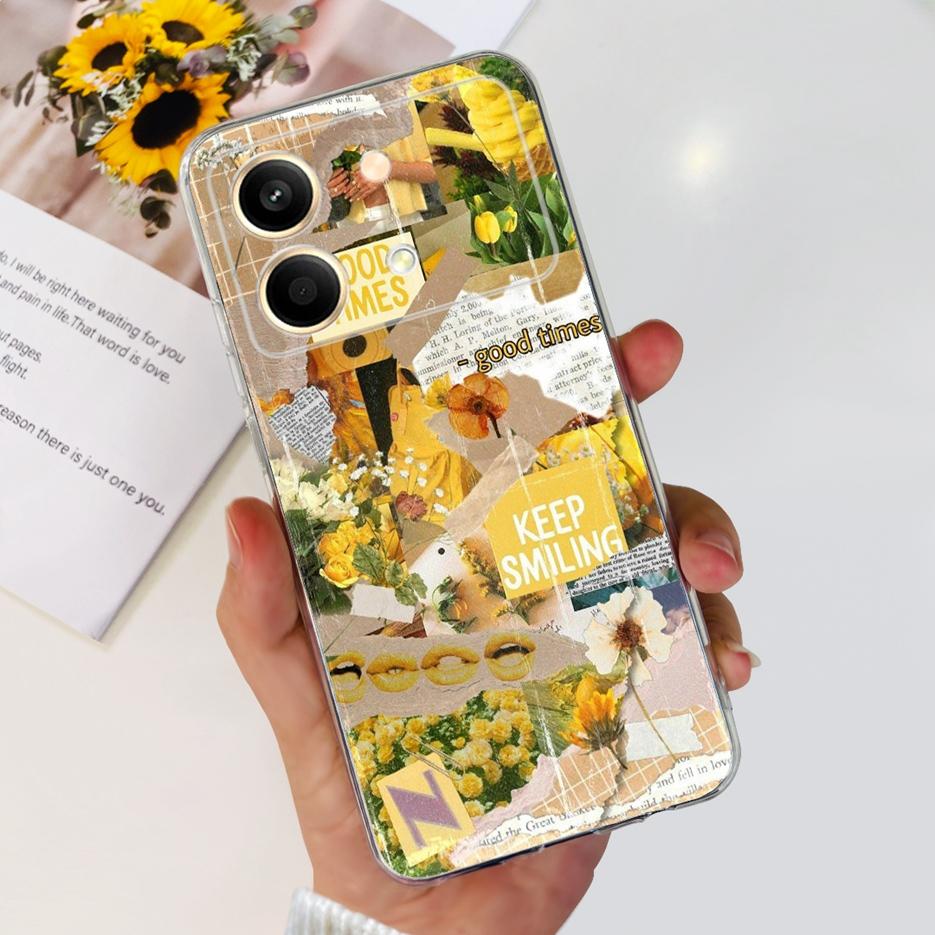 Чехол для Xiaomi Poco X6 Pro 5G Новый модный окрашенный чехол Прозрачный силиконовый чехол для телефона для Xiaomi Poco X6 Neo PocoX6 Pro Мягкие чехлы