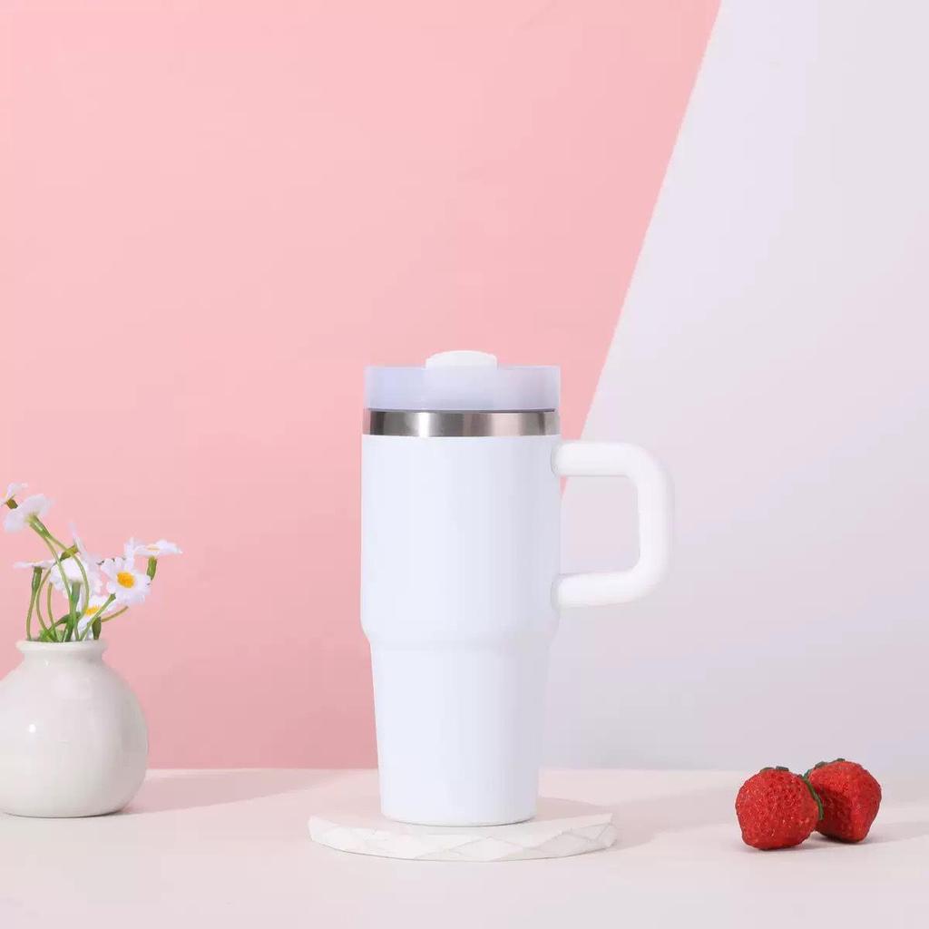 Термокружка Stanley 14 унций для автомобиля с трубочкой