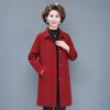 Elegant Mid-Aged Women's Double-Sided Wool Coat