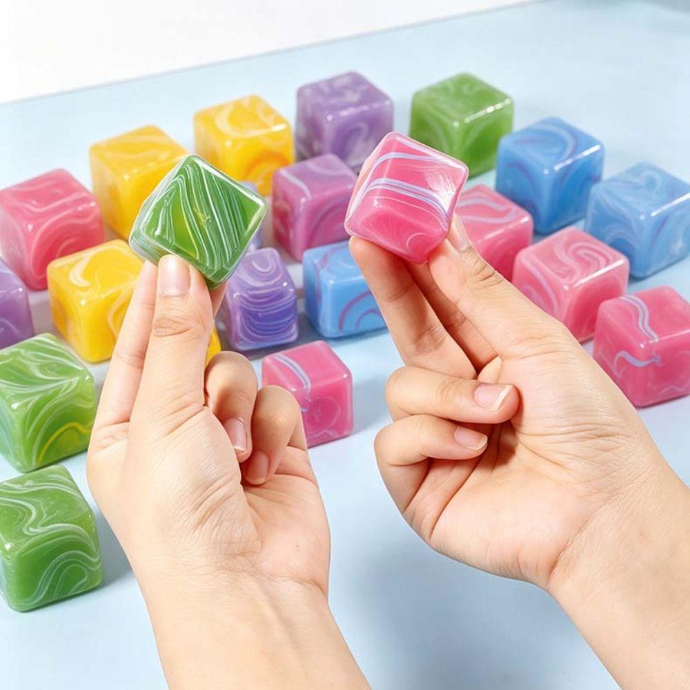 Transparent Ice Cube Squishy Toy Slow Rebound Sensory Fidget Toy Reduce Anxiety