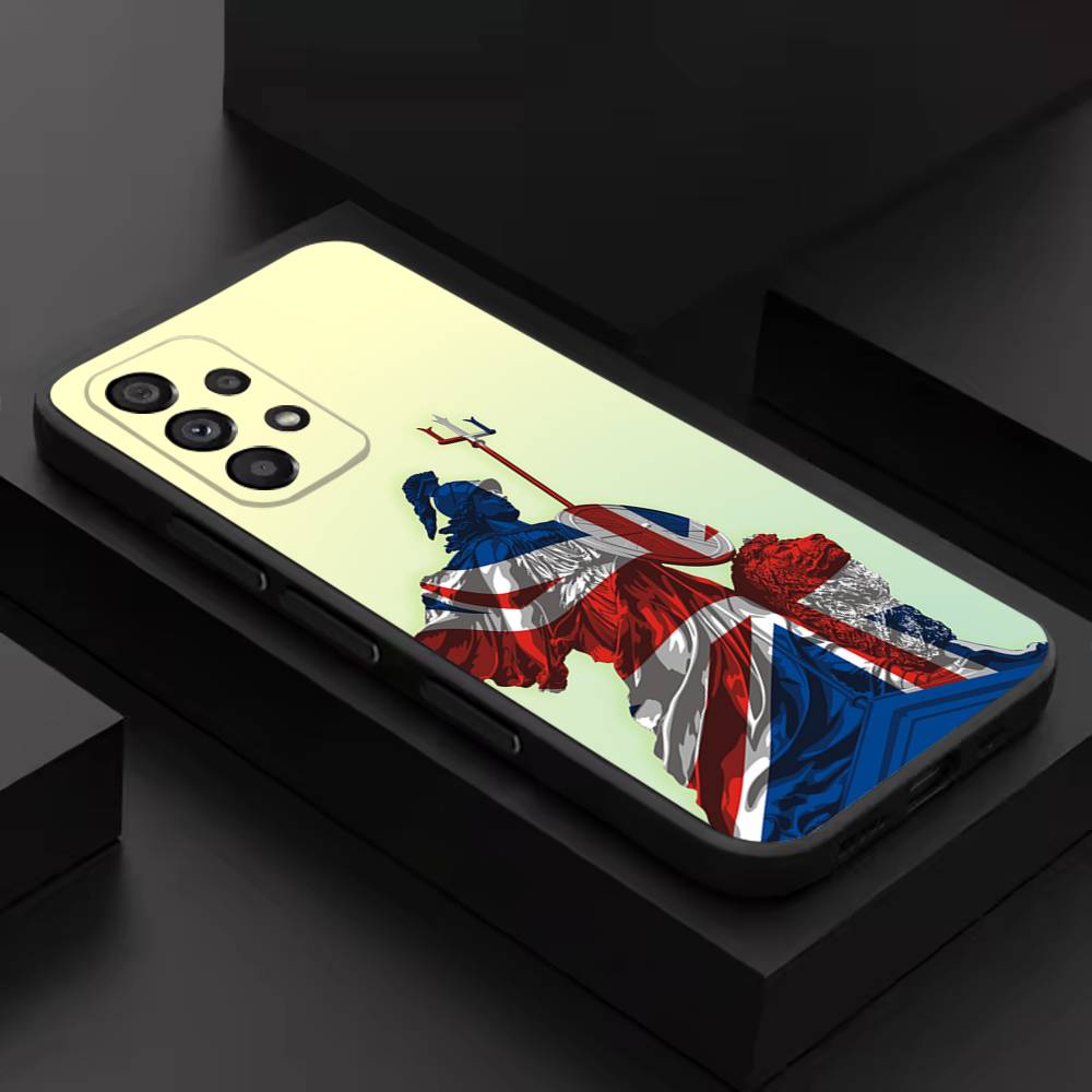 Чехол для телефона с изображением флага Великобритании Англии Для Samsung S 9,10,21,30,22,23,24,25,26,Ultra,Plus,Lite,FE,4,5G Черный Мягкий Точный