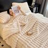 Luxury Velvet Blanket Ultra-Soft Pillow Cover Faux Fur Double-Sided Plush Comfort Pillowcase Pure