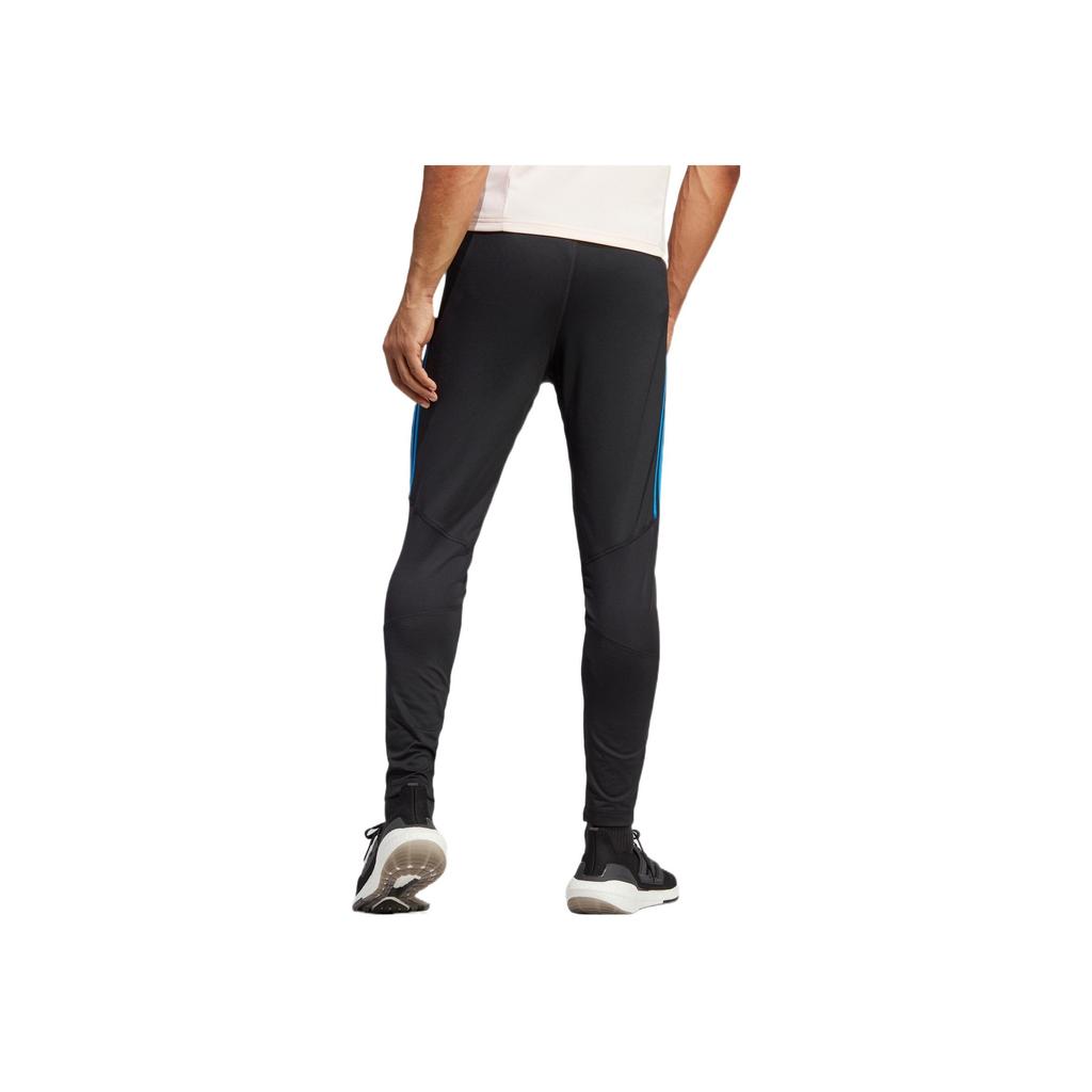 Adidas Manchester United Pro Pants with Striped Color Block and Elastic Cuffs Men Bottoms Black HT4274