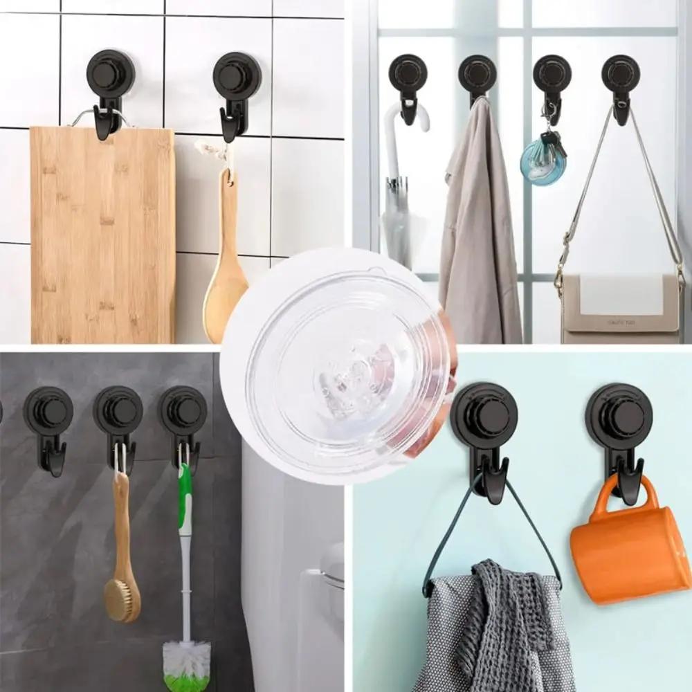 Powerful Suction Cup Hooks Heavy Duty Vacuum Suction Shower Hooks Storage Hanger Reusable Traceless Clothes Hook