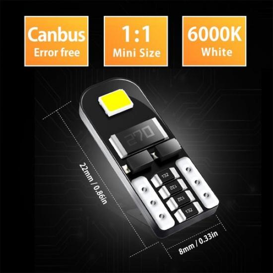 AUXITO T10 White LED Inner Tail Light Bulb Super Bright 2825 168 192 194 175 EOA