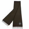 Great PRADA Scarf Plain fabric with embroidered logo and fringe. Dark brown wool Used
