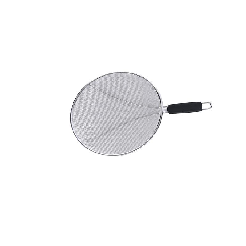 Сетка для защиты от брызг для сковороды - 9,8" 11,4" 13" из нержавеющей стали с мелкой сеткой для защиты от брызг жира с силиконовой ручкой