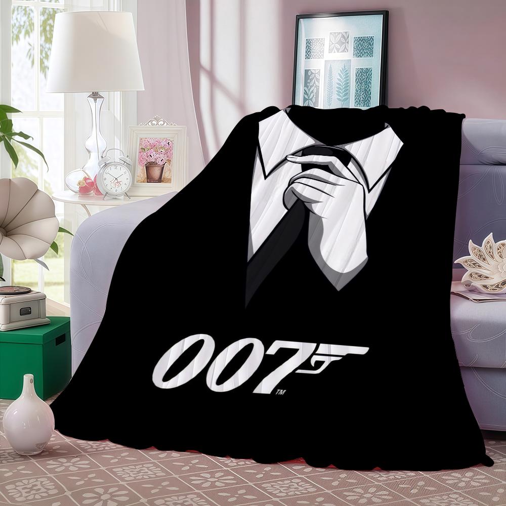 British Legend J James B Bond 007 Blanket Soft and Skin Friendly For Couch Bed Napping Bedspread All Seasons Comforter
