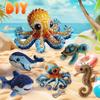 Набор для вышивания бисером 'Акула', DIY Морское Существо 3D Осьминог/Дельфин/Черепаха Наборы для вышивания бисером Ручная вышивка Бисерное рукоделие Наборы для творчества