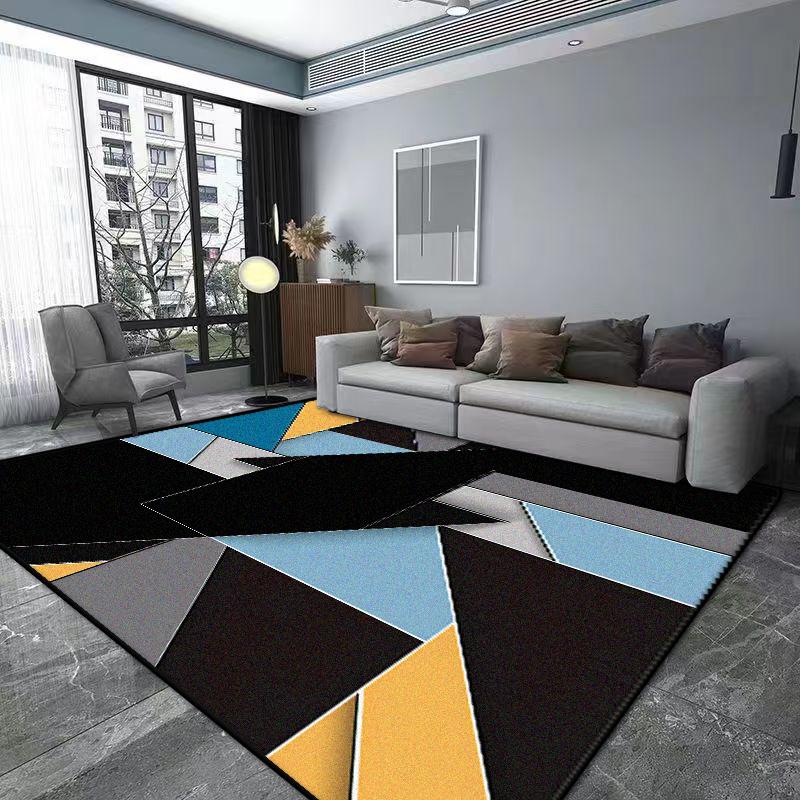 Modern Geometric Carpet Flannel Living Room Home Luxury Nordic Decor Home Large Area Mat Bedsdie Washable Bedroom Rug Lounge