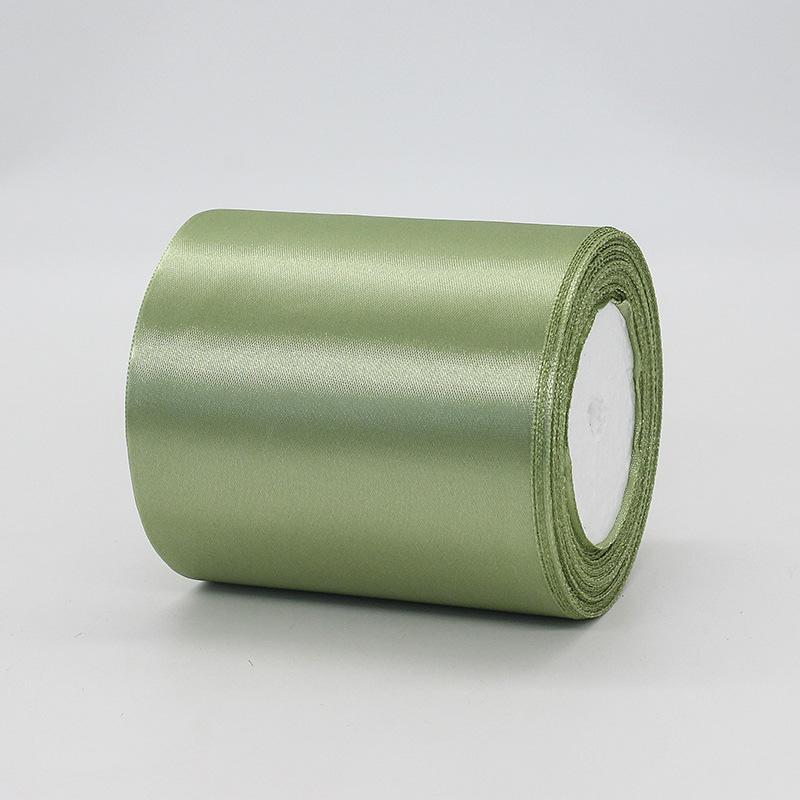 22M/Roll Light Green Ribbon Handmade Flower Bouquet Crafts DIY Sage Green Gift Wrapping Supplies Satin Ribbon for Gift Wrapping