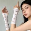 Hollow Arm Warmers Black Hand Sleeves Wrist Cuffs Fingerless Gloves  Halloween Cosplay