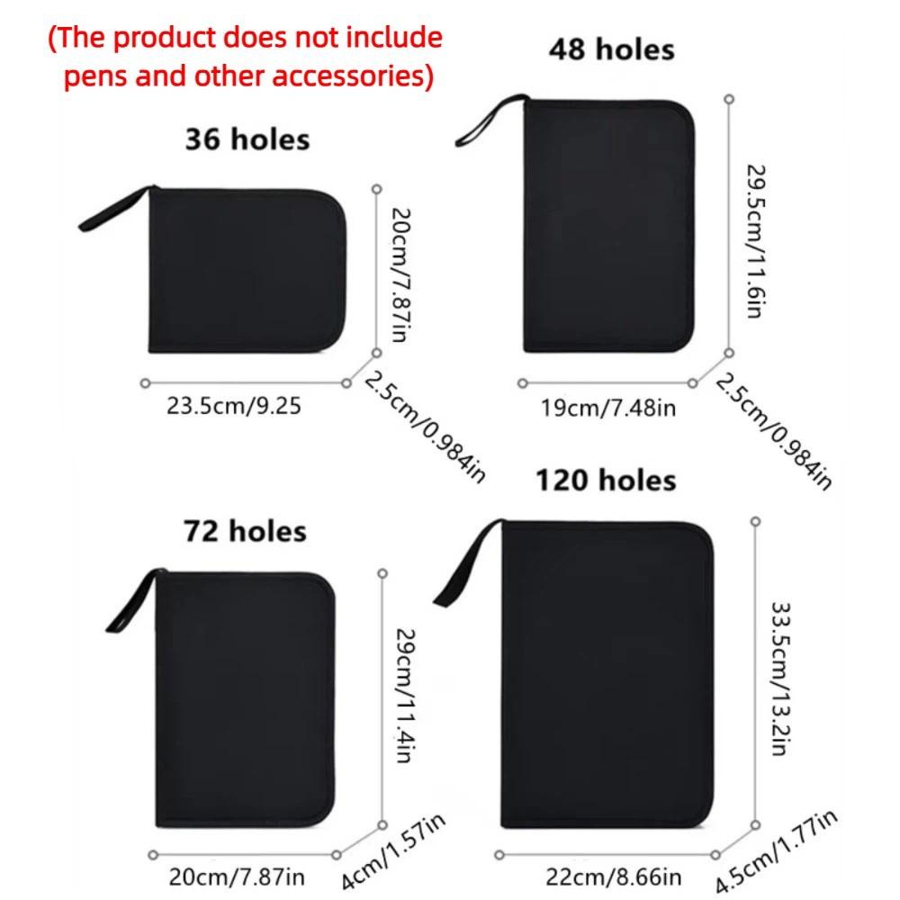 Профессиональная сумка для хранения цветных карандашей 36/48/72/120 отверстий Пенал-скрутка Канцелярские товары