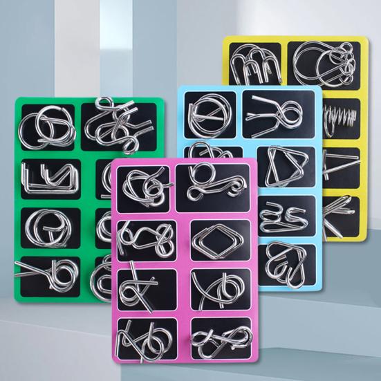 Металлическая головоломка-кольцо из 24/32/40/41 деталей, развивающая логическое мышление, тест на IQ, 3D-головоломка с соединяющимися проволоками, обучающая игра для детей и взрослых.