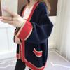 Spring and Autumn Women's Loose Medium Long Cardigan Sweater Lazy Style Sweater Cardigan
