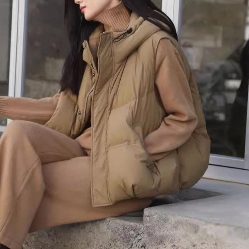 Women's High-End Short Winter Down Jacket - Thick Duck Down Korean Petite Version