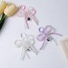 1Pc Handmade Pearl Double Bow Shaped Pendant Keyring Ornament Delicate Beaded Keychain Diy Decoration For Bags Phones