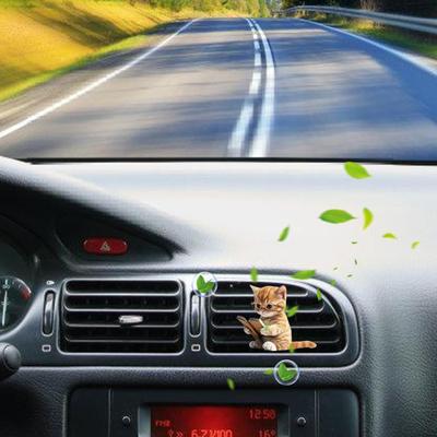 Освежитель в вентиляционное отверстие автомобиля Кот Устранитель запаха в машине Зажимы для вентиляции Декор 3D Акриловый Дезодорант Аксессуары Ароматерапия Автомобиль Для салона