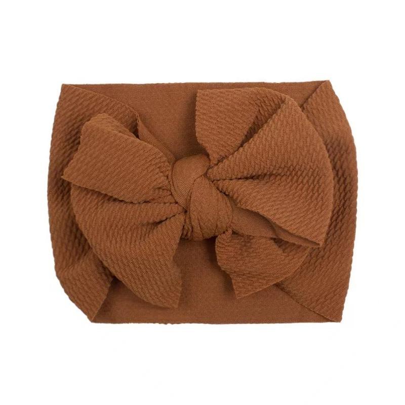 Детская повязка на голову с бантом, эластичный тюрбан, детские повязки на голову с бантами для девочек, аксессуары для волос