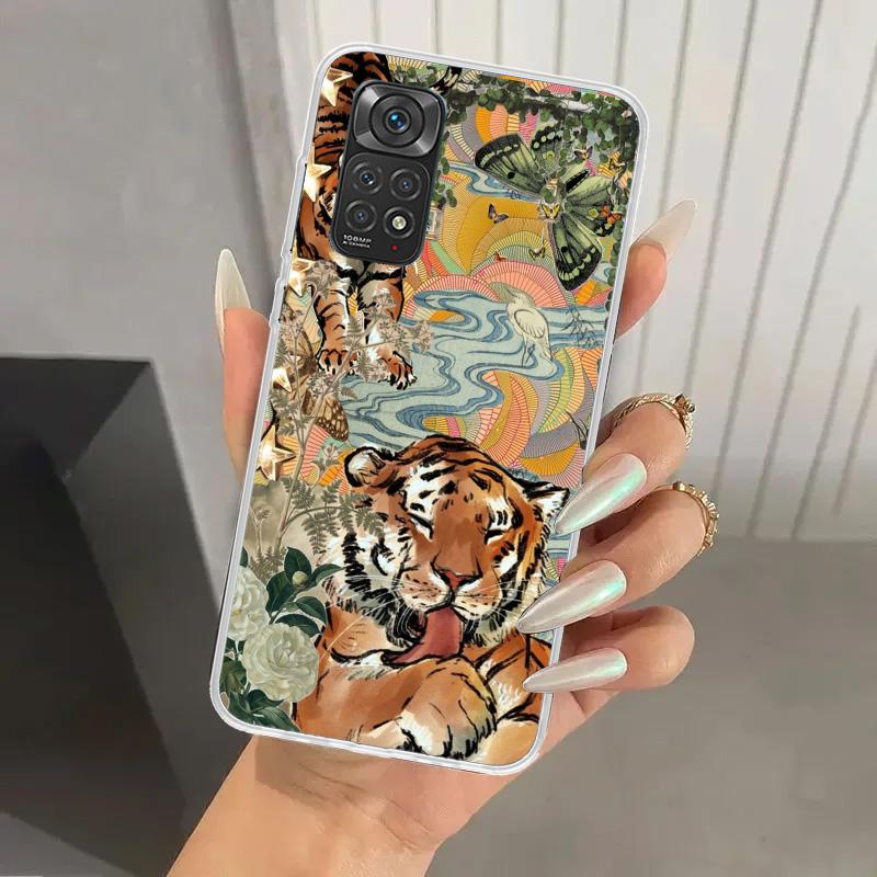 Superior Tiger Pattern Art Phone Case for Xiaomi Redmi Note 15 14 14S 13 12S 12 Pro 11S 11 Plus 11T 11E 10S Soft Funda Print She