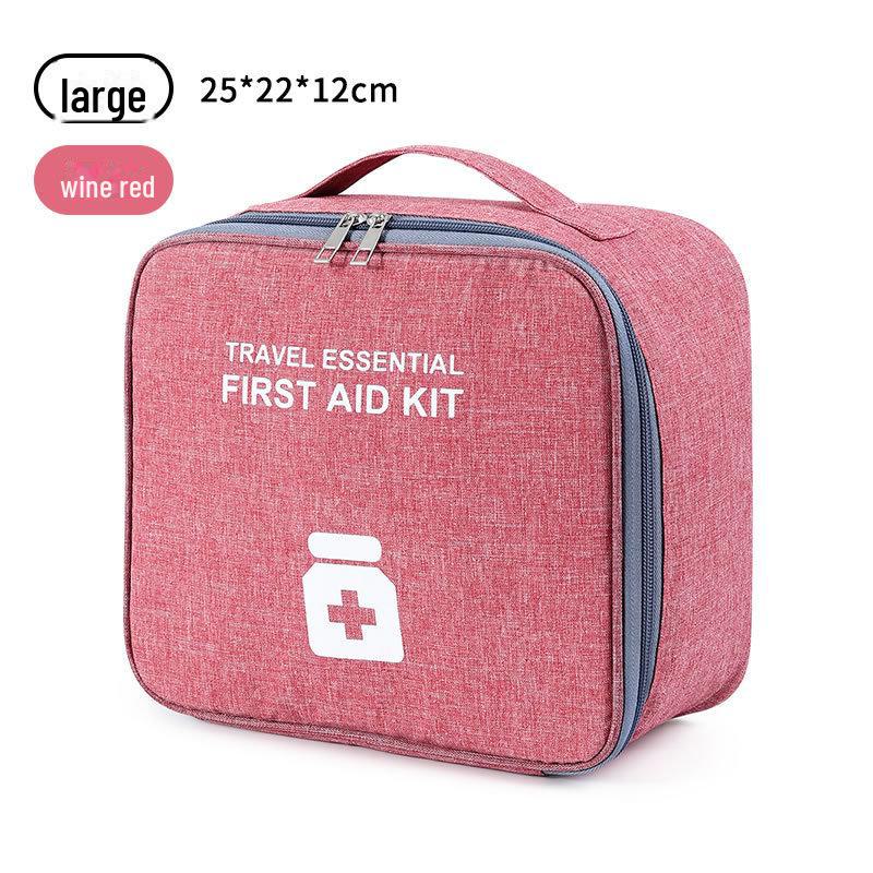 Compact Travel First Aid Kit: Portable Emergency Medicine Bag for Home and Outdoor Use