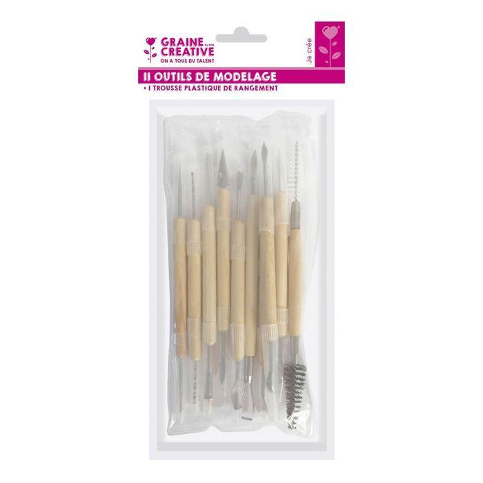 Modeling Accessories - DTM LOISIRS CREATIFS - Set 11 - Plastic Tools - For Polymer Clay - Mixed