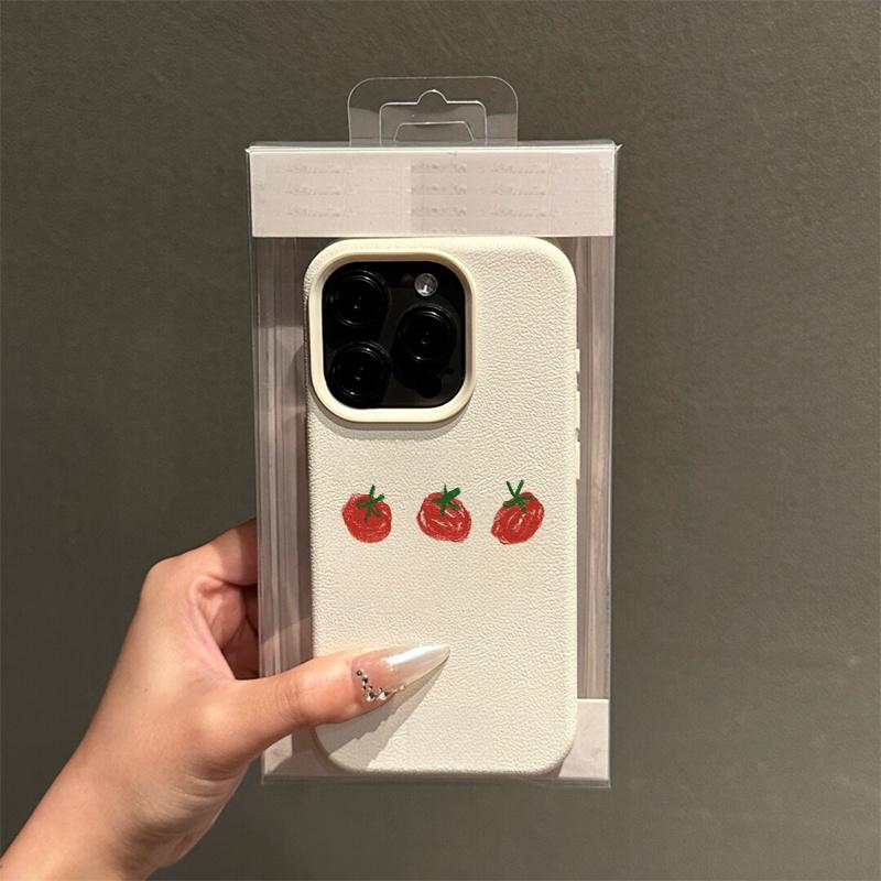 Минималистичный чехол для телефона с рисунком помидоров для iPhone 17 Air 16 15 14 13 12 11 Pro Max 17 Air X XS Max XR Ударопрочный мягкий чехол