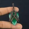 Изумрудная подвеска, Подвеска из медной проволоки 999 пробы, Ювелирные изделия с драгоценными камнями, Подвеска ручной работы, Потрясающие украшения, Подарок для нее