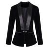 Подиумный дизайнерский блейзер женский бархатный блейзер с длинным рукавом куртка верхняя одежда