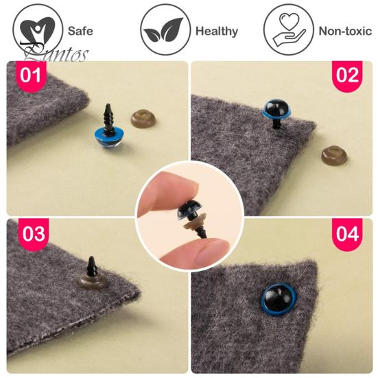 560 шт DIY плюшевая кукла безопасные глаза комплект для носа 15 отделений в штучной упаковке черные глаза с резьбой красочный нос для плюшевых мишек чучела животных 6-14 мм размеры стили