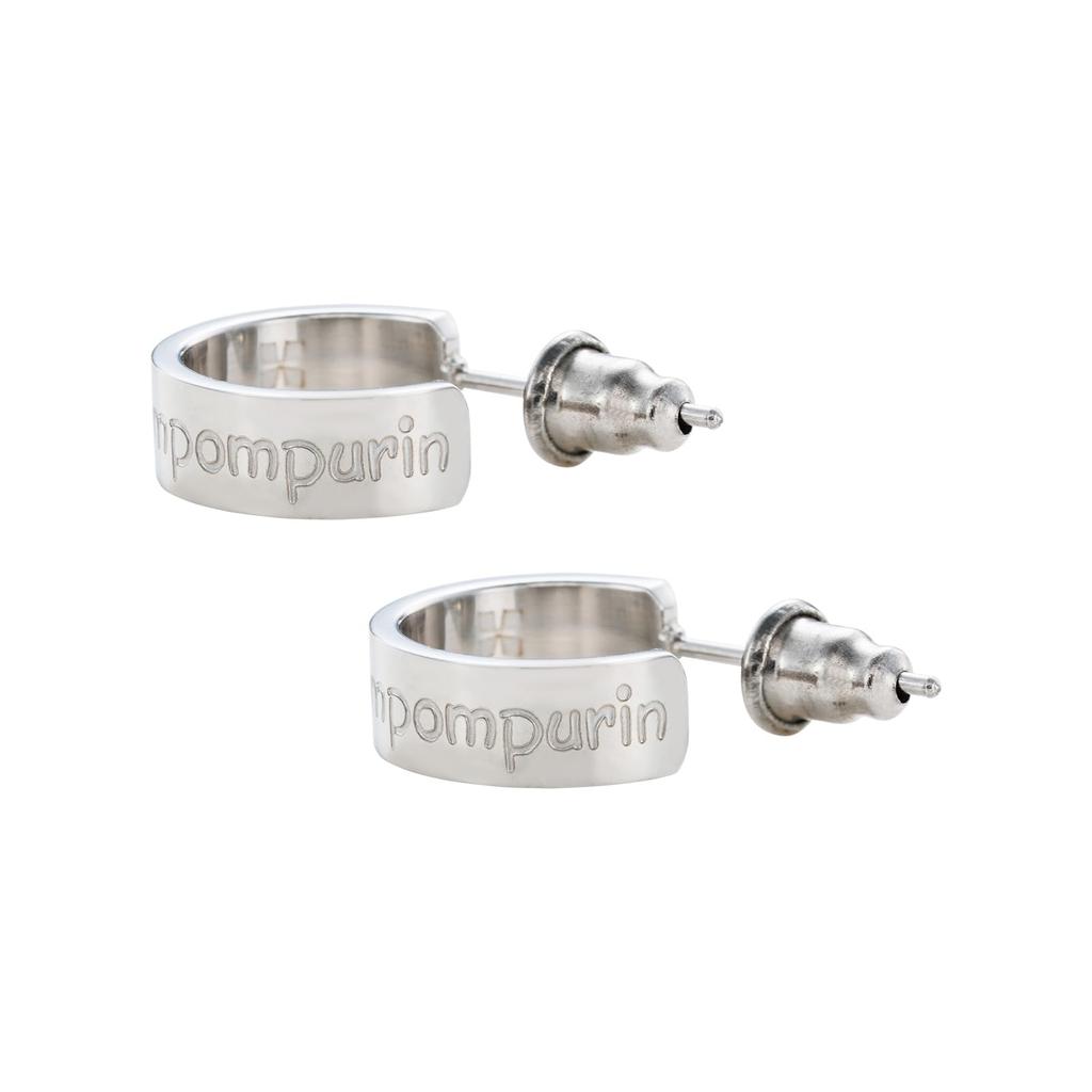 Серьги из нержавеющей стали Pompompurin Sanrio Characters полукольца обе [Белый клевер] (2 шт/для ушей) SAST-P002SV