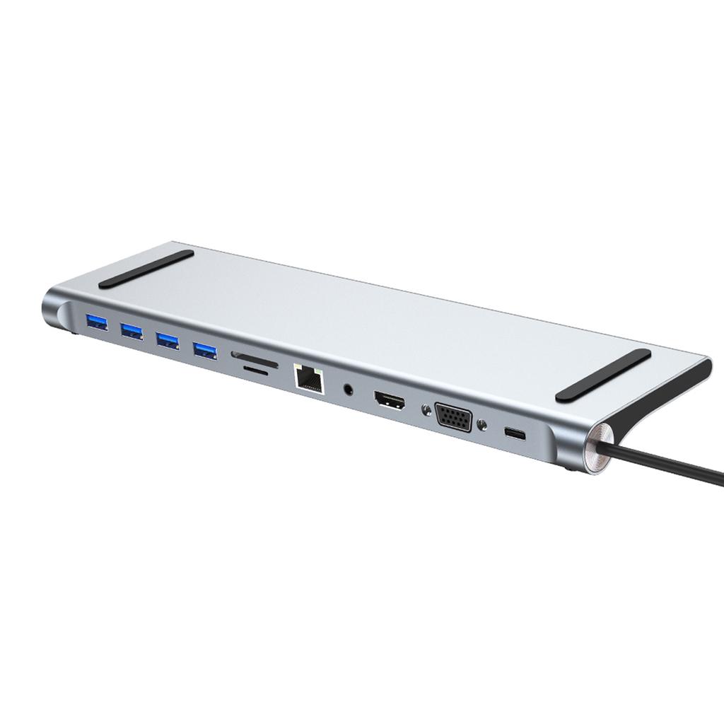 11 in 1 USB-C Type C HD PD 100W 4K USB 3.0 HD Adapter HUB Multi-function Dock