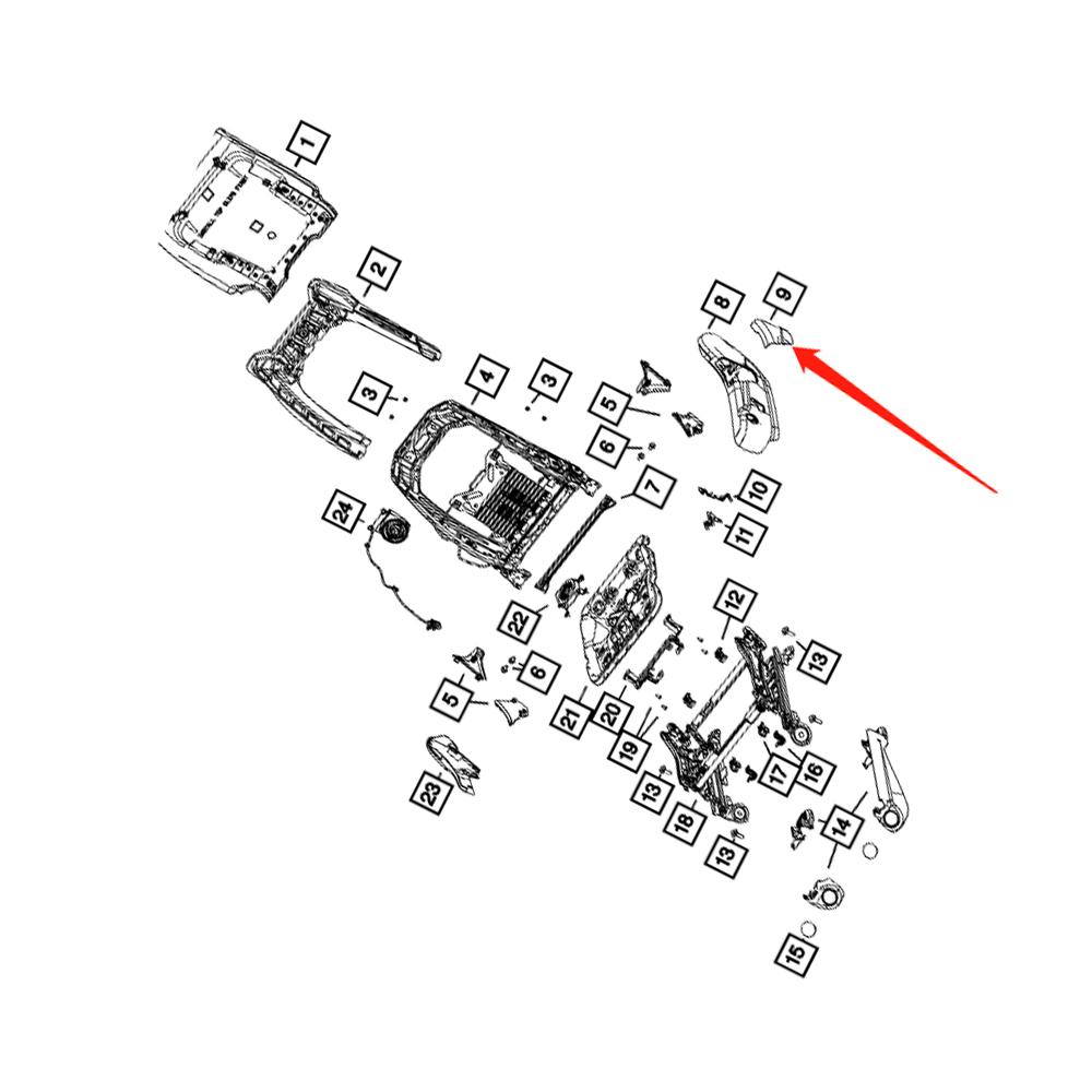 Для Jeep Grand Cherokee 2011-2020 автомобильный ремень безопасности крышка якоря 1GS47DX9AD 1GS47DX9AB 1GS47DX9AC 1GS47JTLAB