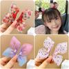 2PCS New Cute Princess Gradient Color Bow Girls Hairpins Children Headwear Hairgrip Hair Clips Barrettes Hair Accessories