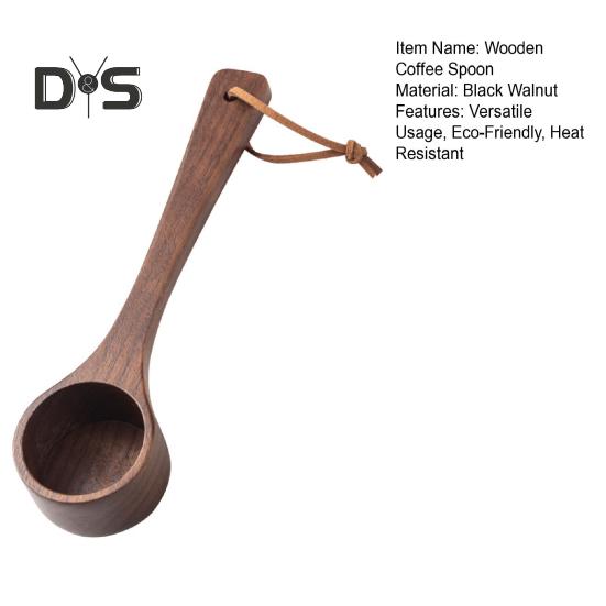 Деревянная кофейная ложка Столовая ложка Совок для измерения кофе, чая, сахара, муки Кухонные принадлежности Посуда для молотых зерен Смешивание Помешивание