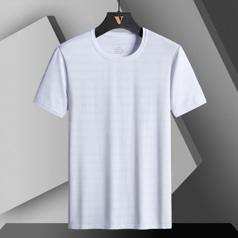 Men's Plus Size Summer Sports Ice Silk T-Shirt – Casual Short-Sleeve Top