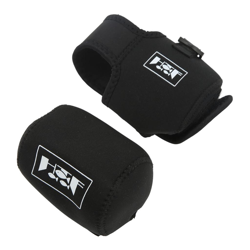 2PCS Fishing Reel Cover Neoprene Impact Resistant Elastic Fishing Reel Pouch for Outdoor