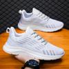 2024 New Men's Shoes Fashionable Breathable Trendy Shoes Student Platform Casual Running Shoes Foreign Trade Sports Flying Woven Mesh Shoes