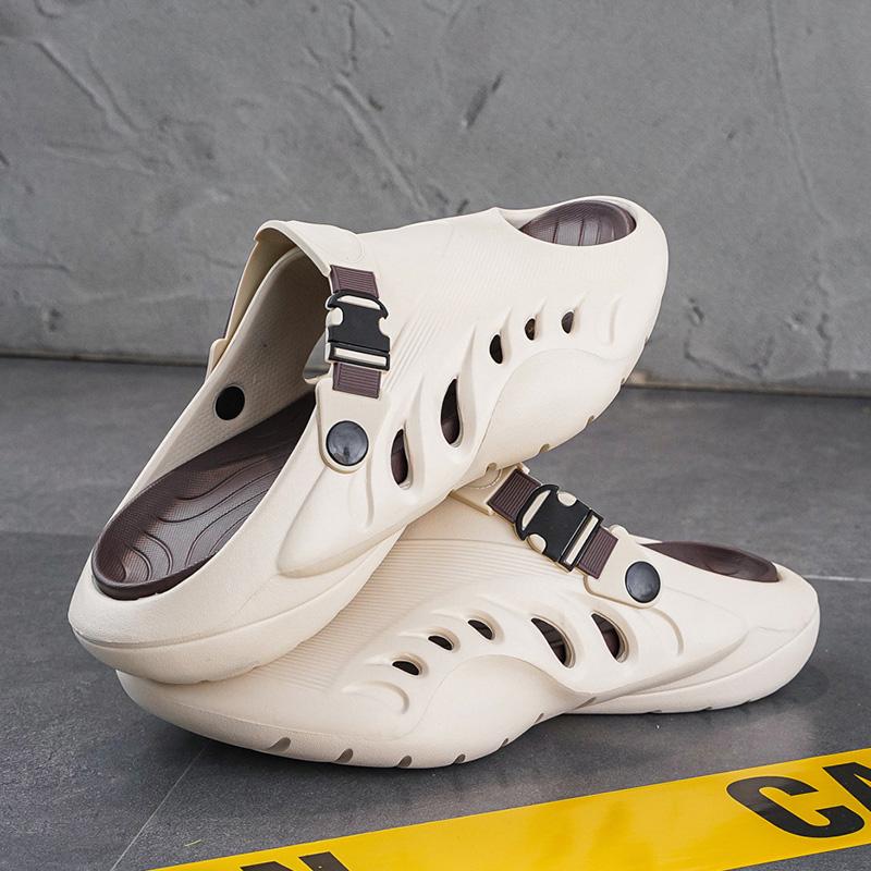 Модные летние мужские сандалии-клоги высокого качества для дома, сада, улицы, пляжа, из ЭВА, повседневные, с отверстиями, нескользящие, на платформе, шлепанцы zapatos