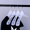New Wide Shoulder Thickened Hangers Transparent Anti Slip Frosted Wardrobes Pants Racks Drying Clothes Hanging Support Shelf