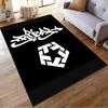 Tribal Graffiti Black and White Art Rug Non-slip rug suitable for living room and bedroom sofas.