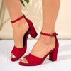 Fashion Summer Women Sandals Ankle Strap Heels Women Open Toe Chunky High Heels Shoes for Women 2025 New Party Dress Big Size Sandals