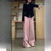 Женские розовые спортивные штаны с высокой талией на шнуровке и бантом - Японский стиль, Весна/Лето 2026