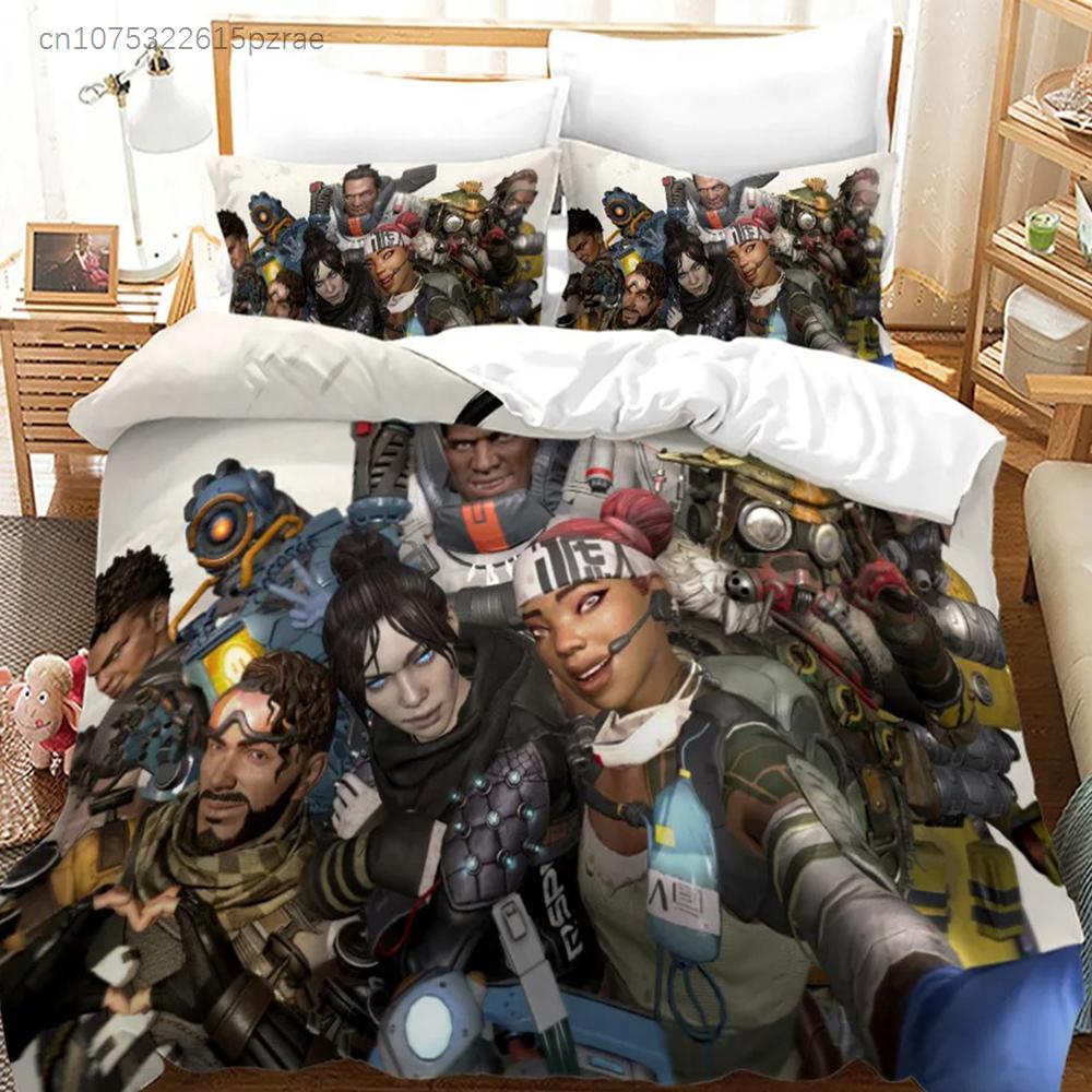 Постельное белье APEX Legends для спальни Мягкие современные покрывала Удобное детское пододеяльник Покрывало и наволочка
