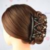 Flower Cute Butterfly  Stretchy Hair Accessories  Double  Wood Beads Magic Hair Comb
