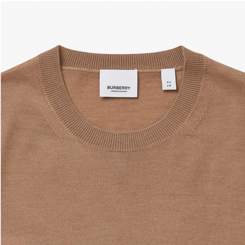 Burberry 8075017 Bempton Vampton Check Patch Merino Wool Women S Knit