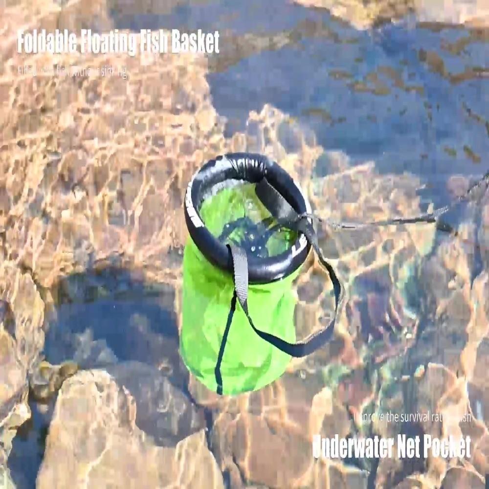 Quick Dry Underwater Net Pocket Foldable Design Live Fish Storage Cage  Boat Fishing