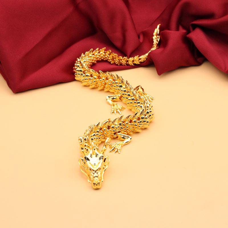 Портативные украшения «Золотой дракон»: Коллекция зодиакальных драконов, ручные декоративные изделия и подарки