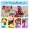 PicassoTiles Set of Magnetic Building Clear Magnetic 3D Building Blocks for Construction Playboards Unlock Your and More 60-Piece Tiles, - Creativity,