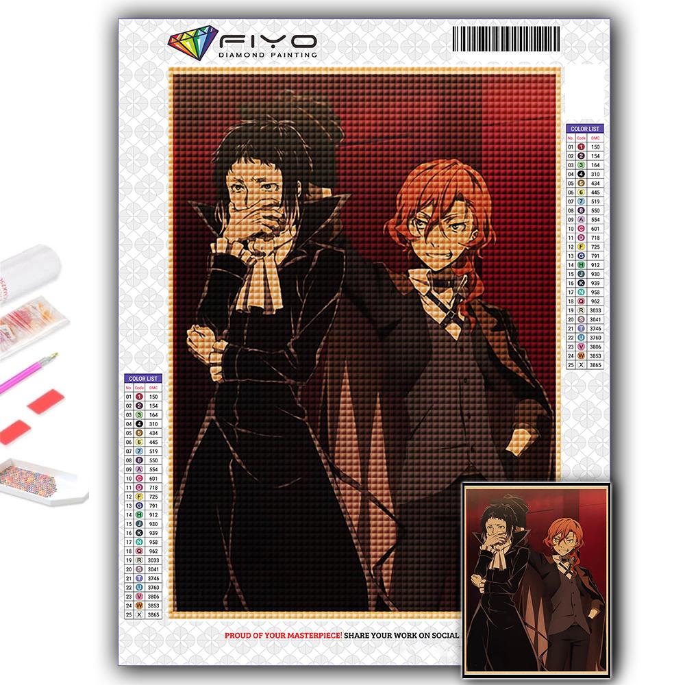 DIY 5D алмазная живопись аниме Bungou бродячие собаки набор для вышивки крестом полная дрель вышивка мозаика художественная картина стразы подарок